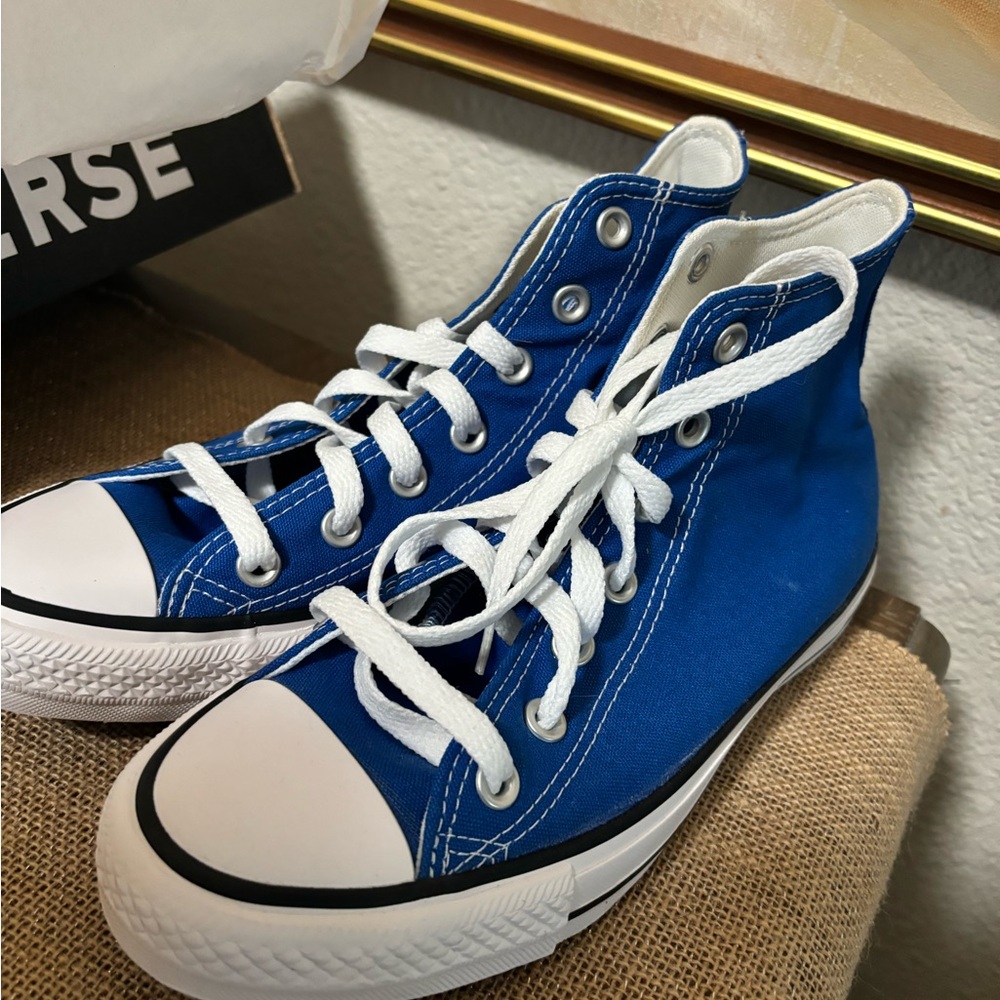 Blue High Top Converse